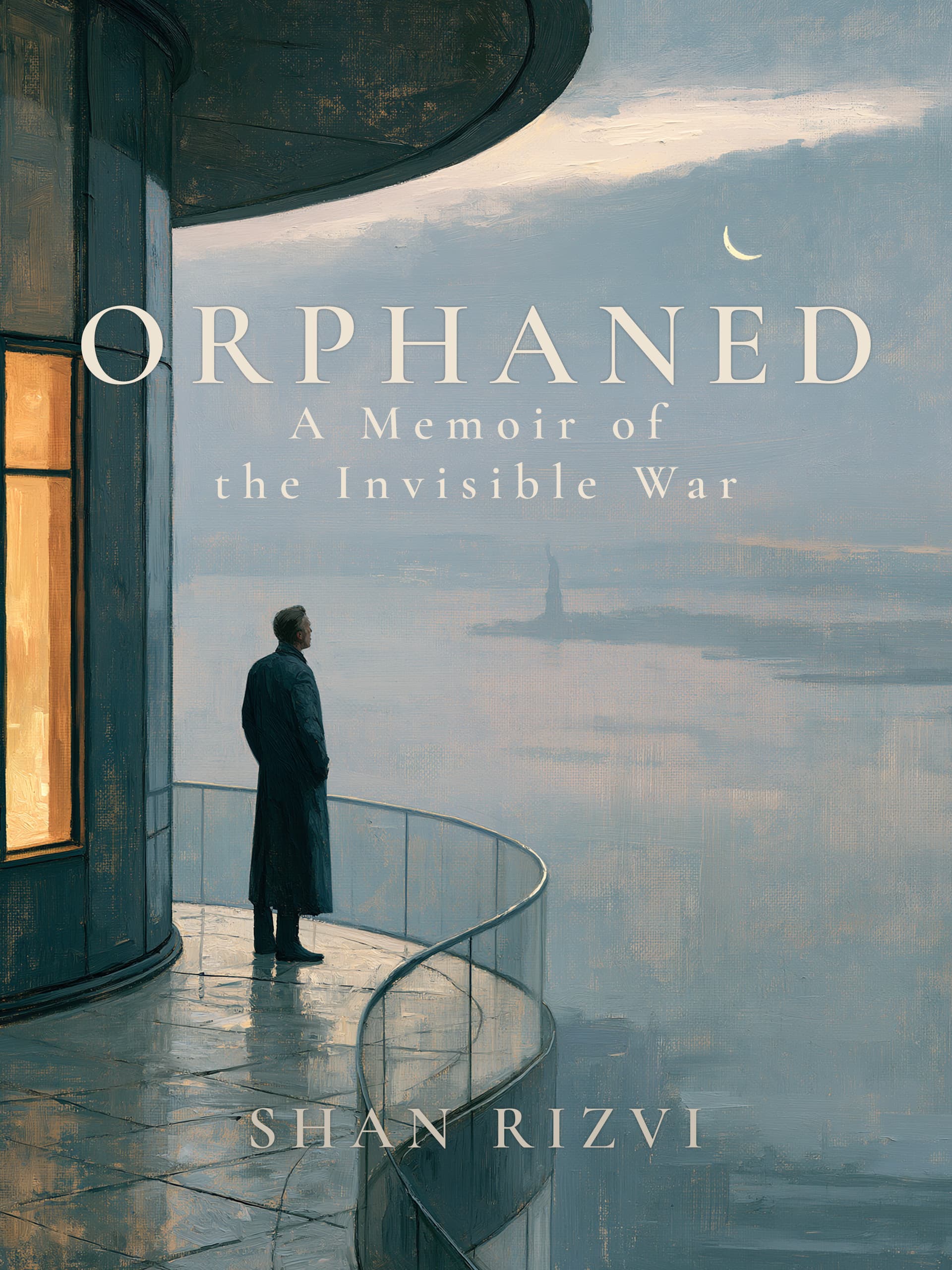 Cover of "Orphaned: A Memoir of the Invisible War" by Shan Rizvi